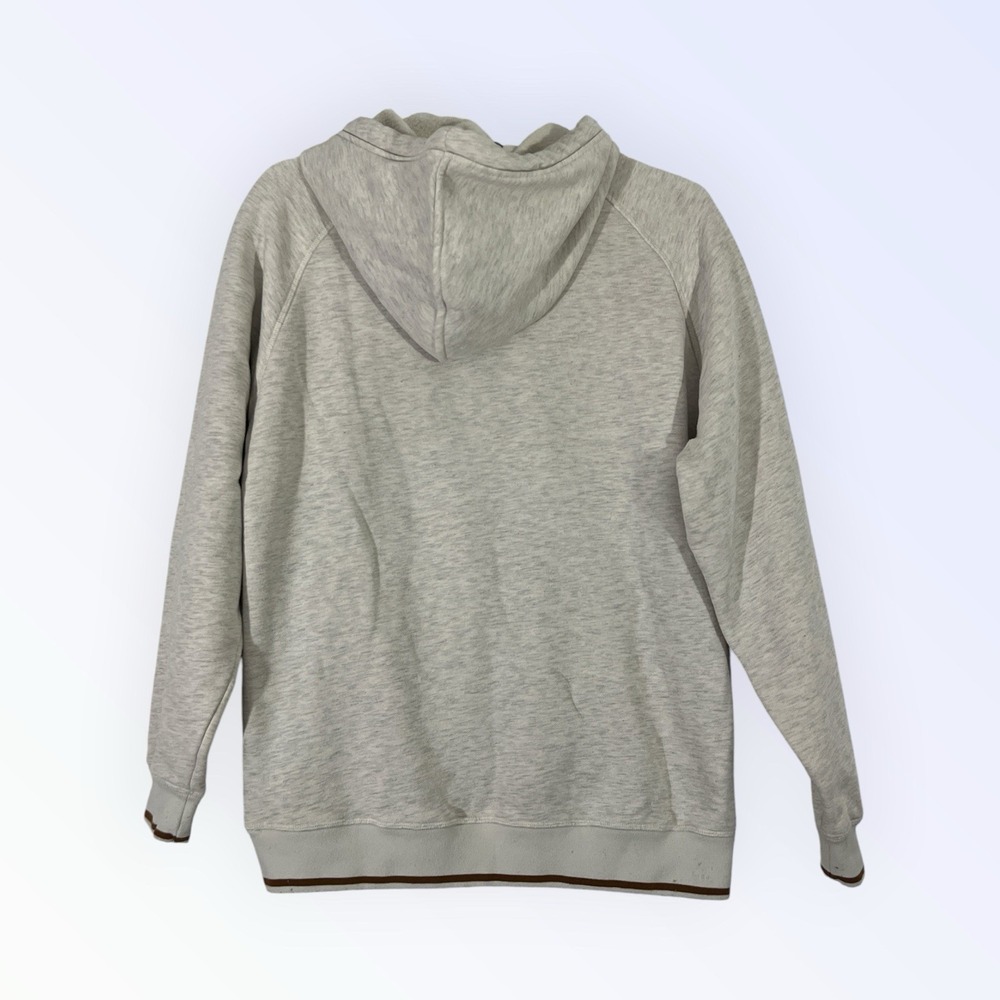 Kimes Ranch Hoodie Womens LARGE Oatmeal Two Scoops Pullover Fleece Western Logo - Picture 6 of 8